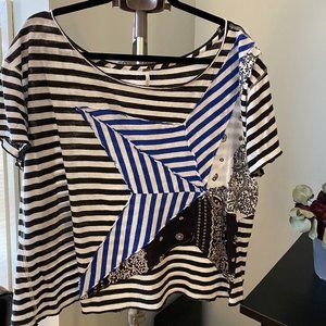 Scoop Neck Star and Stripe T-Shirt